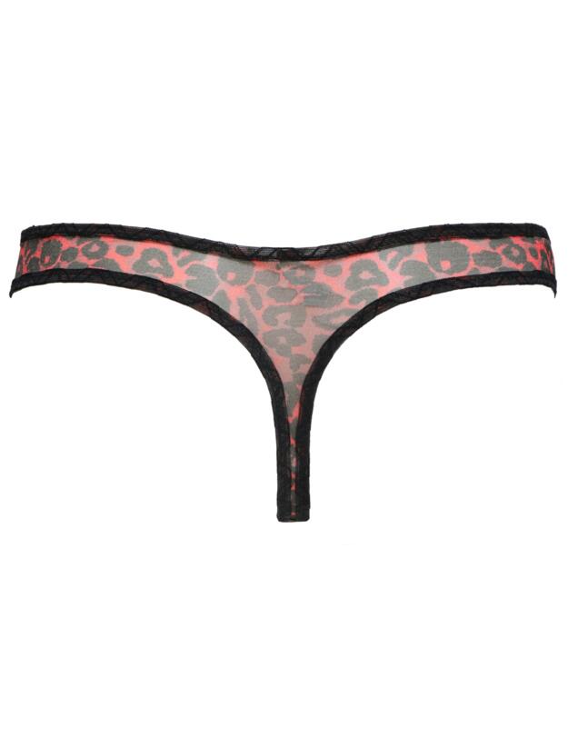 Gossard Glossies Leopard Thong Black/Red