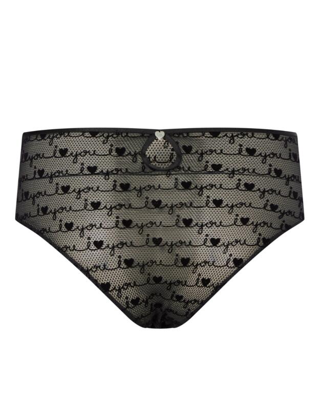 Calvin Klein I Heart You V-Day High Leg Tanga Brief Black/I Heart You