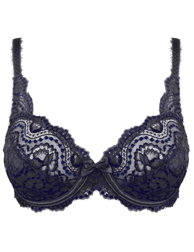 Playtex Flower Elegance Underwire Bra Grey Navy