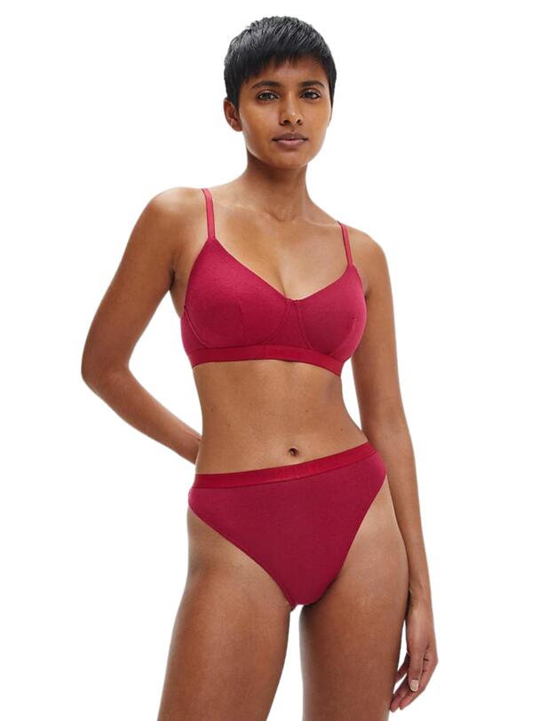 Calvin Klein Pure Ribbed Lightly Lined Bralette Rebellious