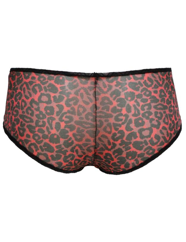 Gossard Glossies Leopard Short Brief Black/Red 