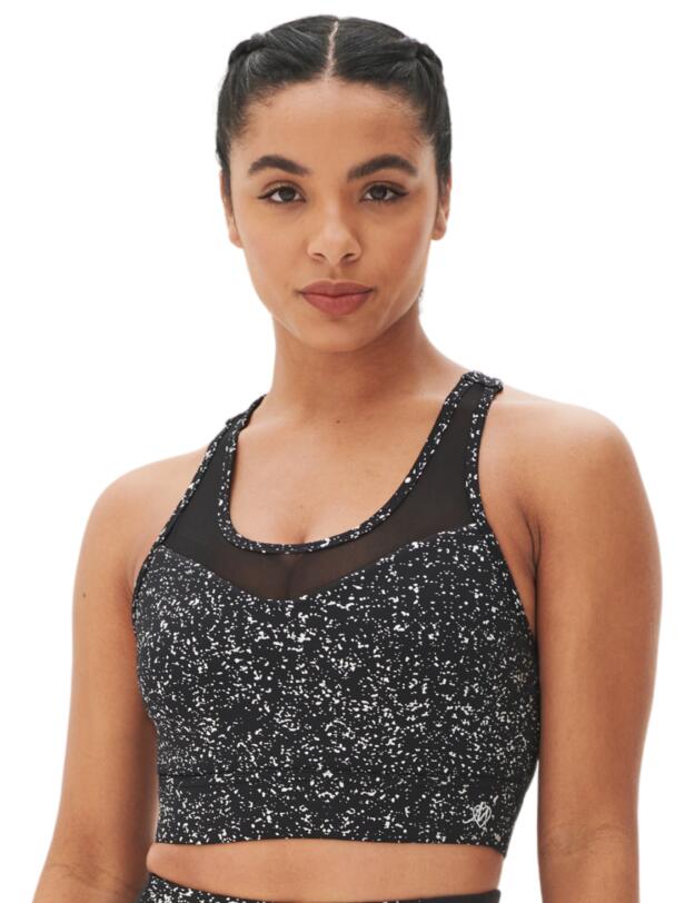 Pour Moi Energy Reflective Mesh Crop Top Black/Silver 
