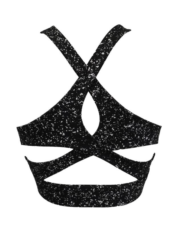 Pour Moi Energy Reflective Mesh Crop Top Black/Silver 