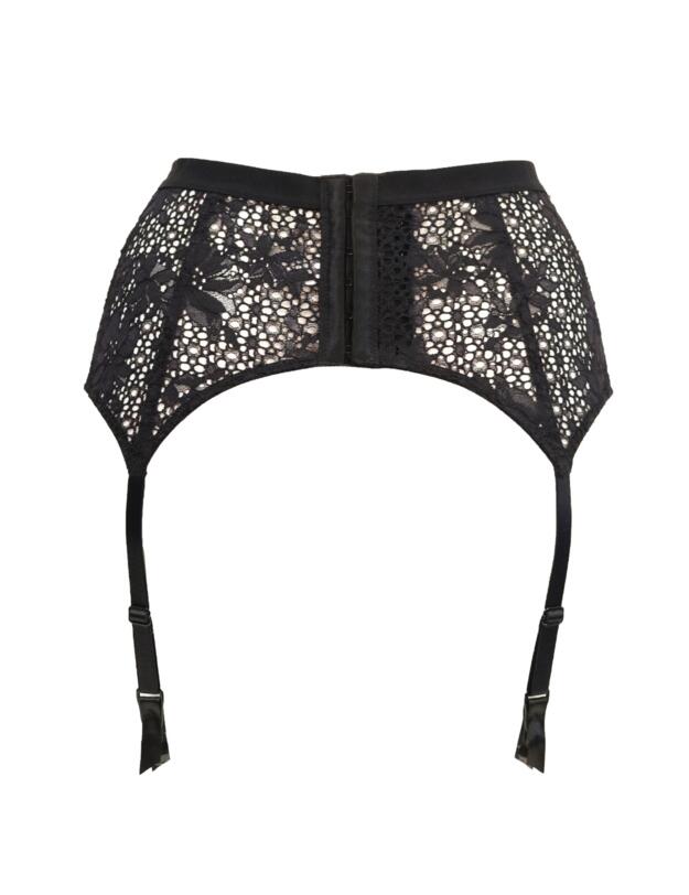 Pour Moi Bling It On Deep Suspender Black