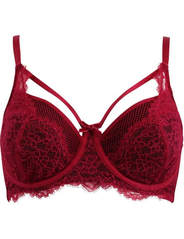Pour Moi Dark Romance Underwired Bra Red/Black