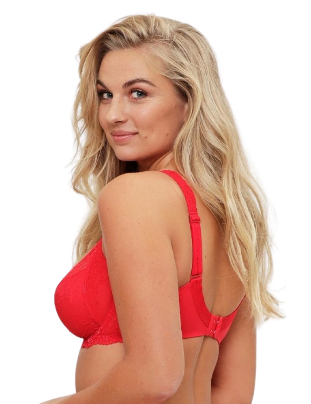 A Lingadore Basic Collection Full Coverage Lace Bra A Red
