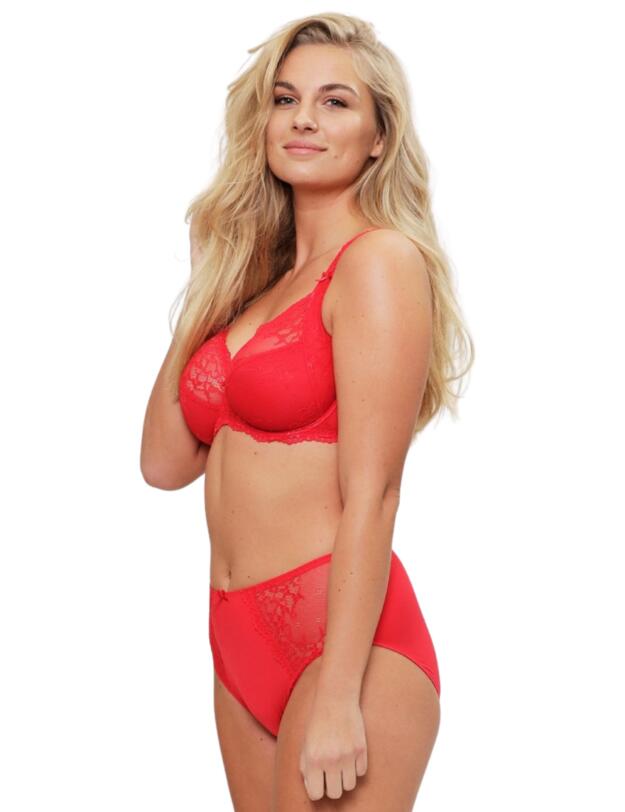 Lingadore Basic Collection Full Coverage Lace Bra Red 