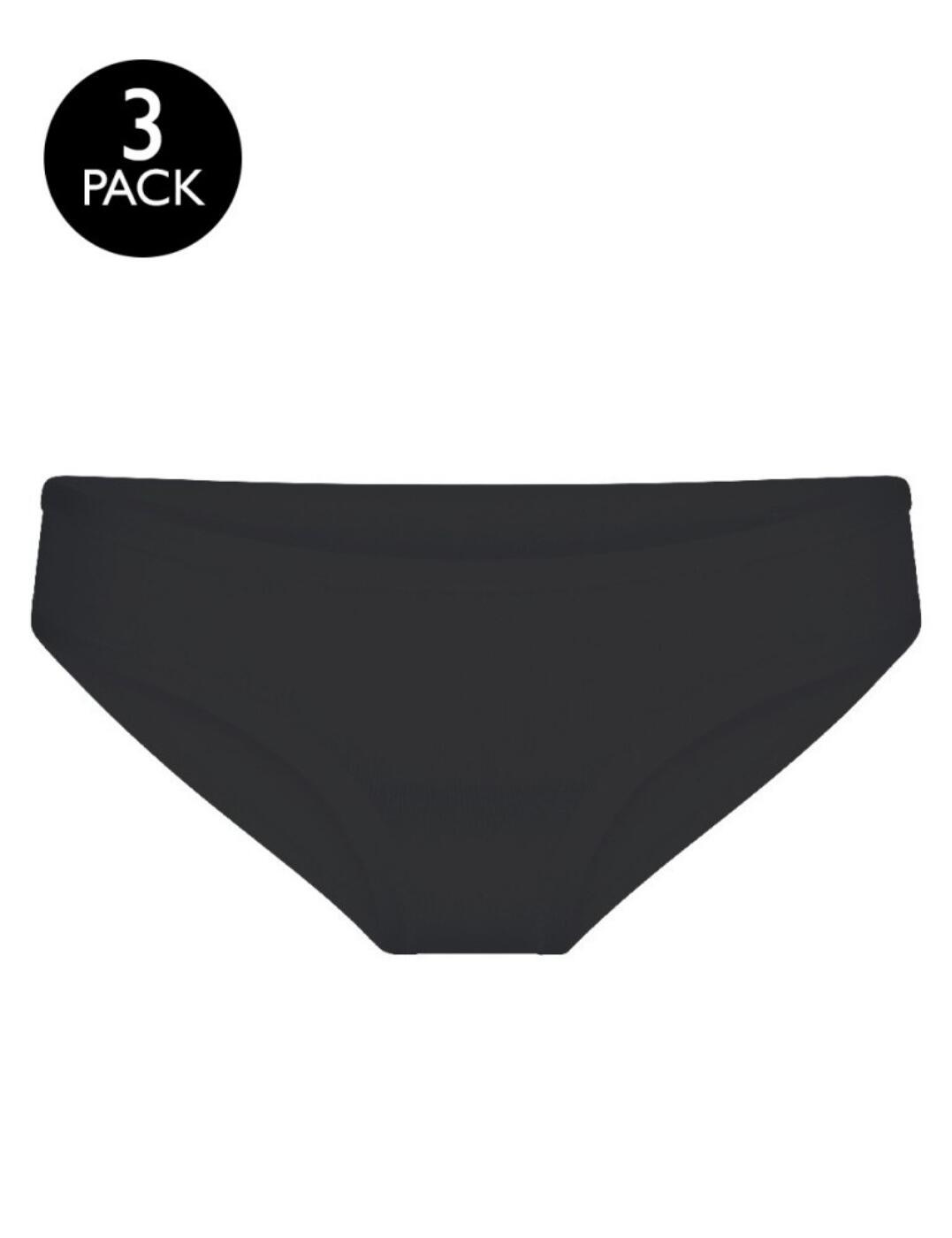 Lingadore Basic Collection 3-pack Low Waist Brief Black 