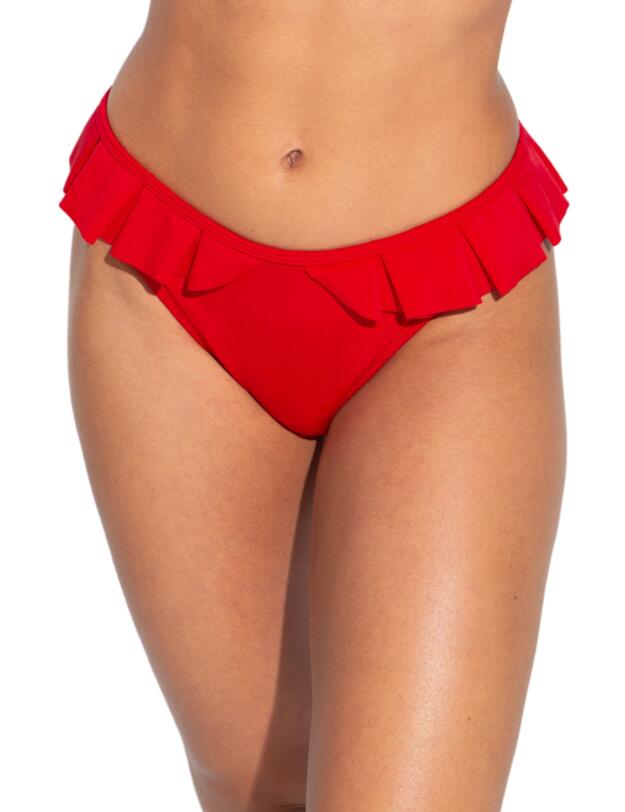 Pour Moi Space Frill Bikini Brief Red