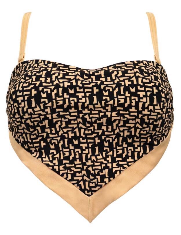 Pour Moi Casablanca Scarf Bikini Top Black/Gold