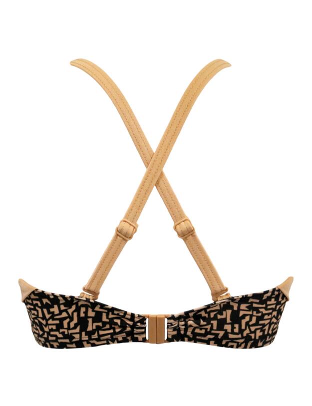 Pour Moi Casablanca Scarf Bikini Top Black/Gold