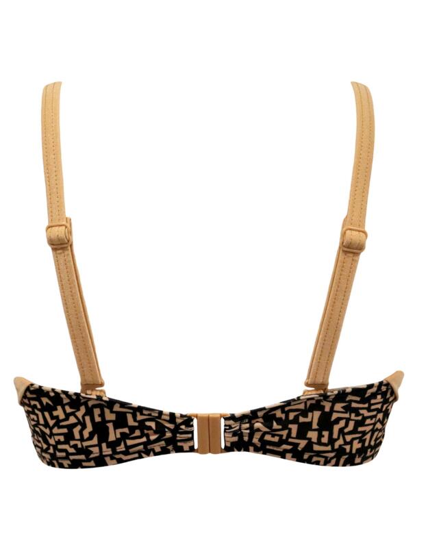 Pour Moi Casablanca Scarf Bikini Top Black/Gold