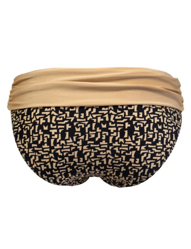  Pour Moi Casablanca Fold-Over Bikini Brief Black/Gold