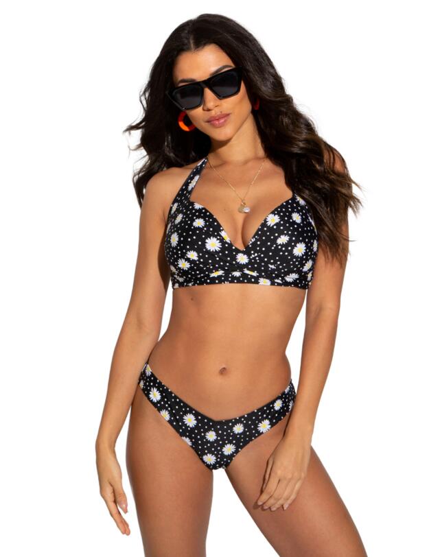 Pour Moi Out Of Office Twist Front Bikini Top Daisy Spot