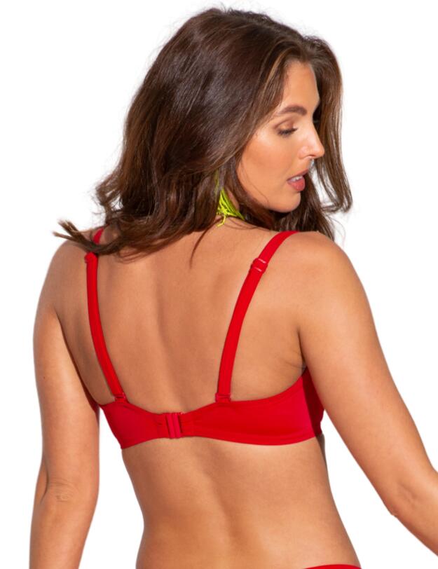 Pour Moi Space Padded Convertible Bikini Top Red