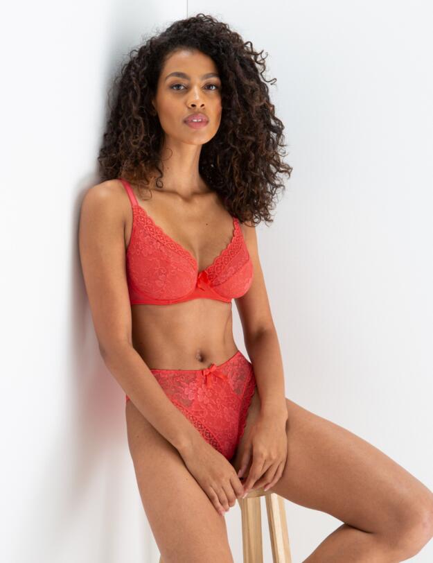 Pour Moi Rebel High Leg Brief Coral