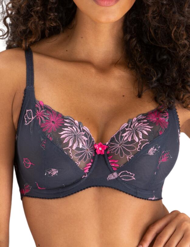 Pour Moi St Tropez Full Cup Bra Slate/Pink