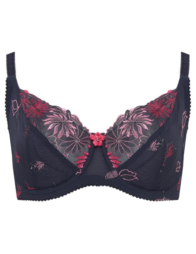 Pour Moi St Tropez Full Cup Bra Slate/Pink