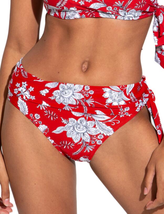 Pour Moi Freedom Tie Fold over Brief Red/White