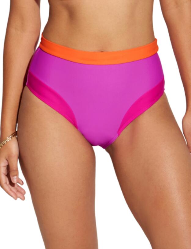 Pour Moi Colour Block High Leg Control Brief Multi