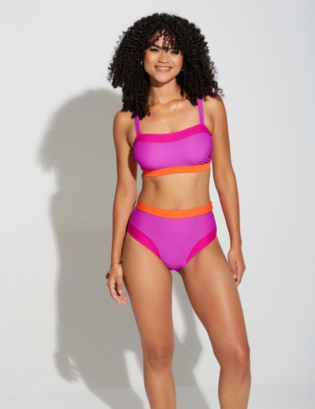 Pour Moi Colour Block High Leg Control Brief Multi