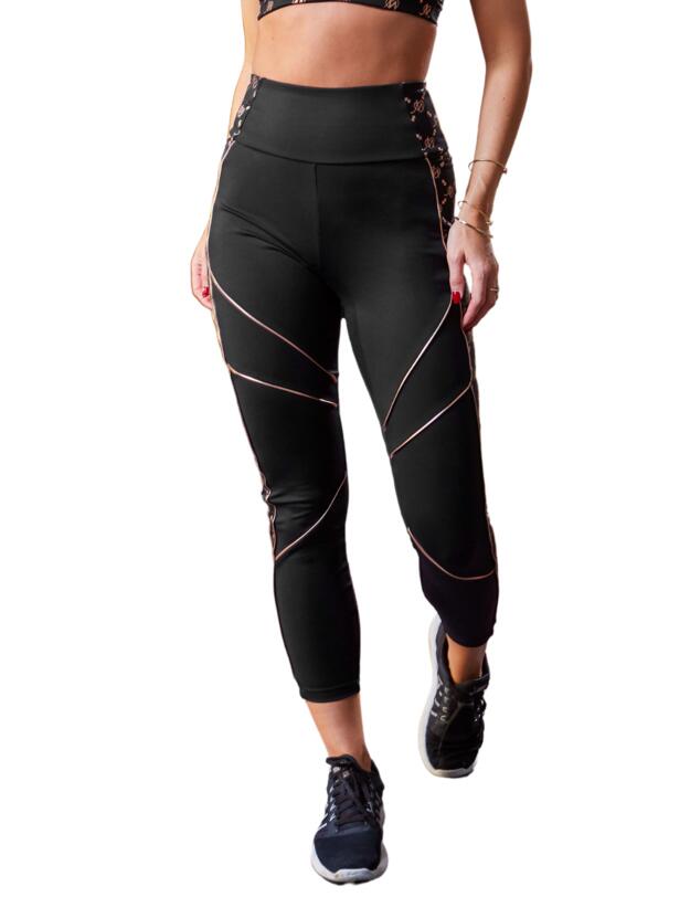 Pour Moi Energy Pulse Panelled Legging Black/Gold