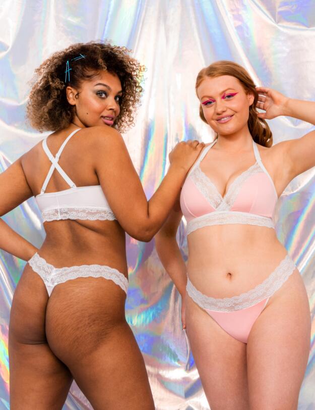 Curvy Kate Twice the Fun Reversible Thong White/Pink