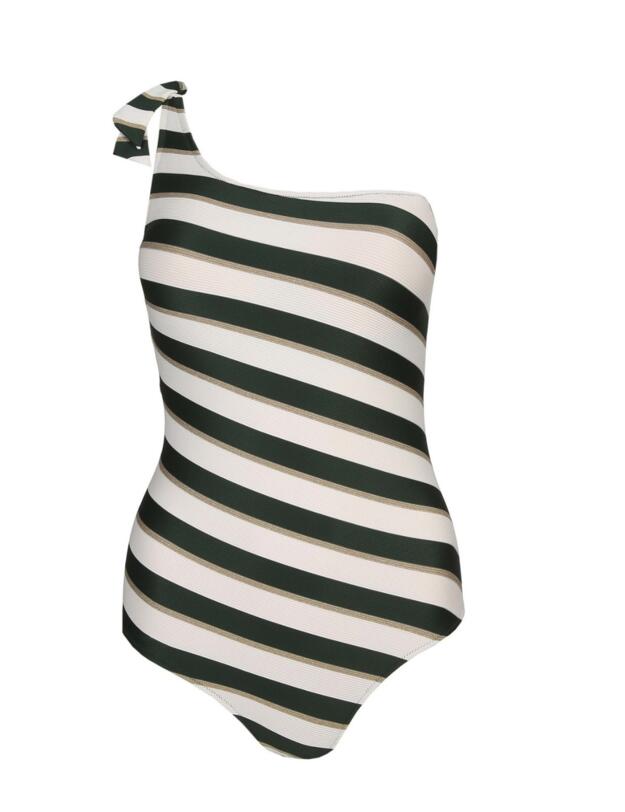 Marie Jo Sitges One-Shoulder Swimsuit Malachite