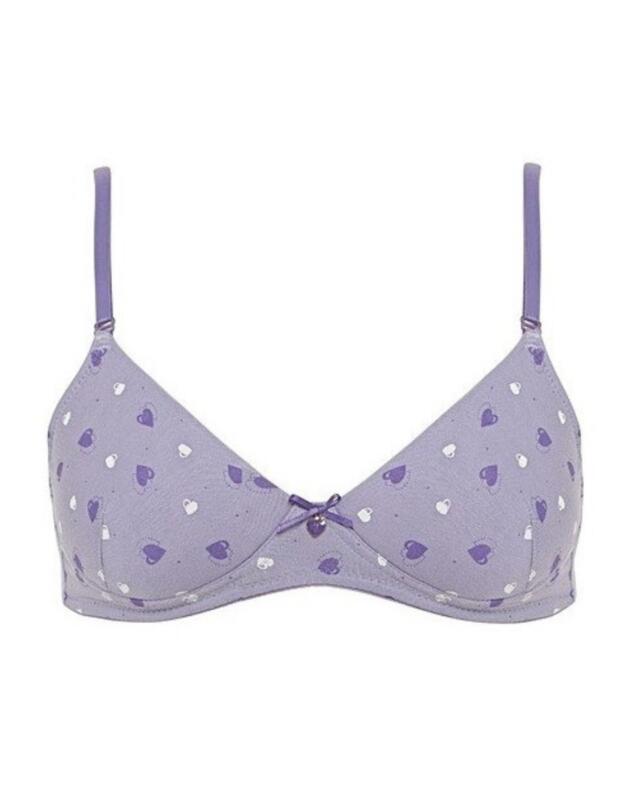 Royce Purple Heart Girls Bras 2 Pack Purple