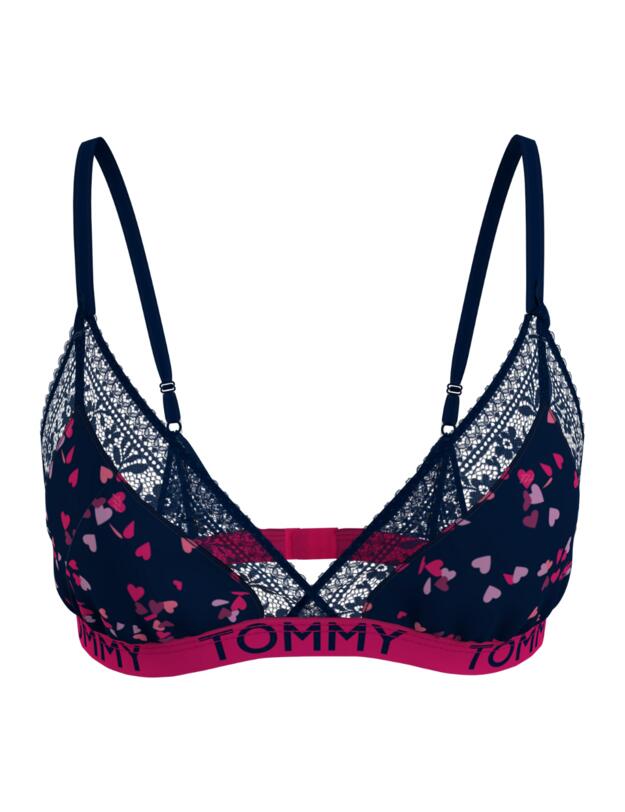 Tommy Hilfiger Tommy Lace Triangle Bra Flutter Hearts 