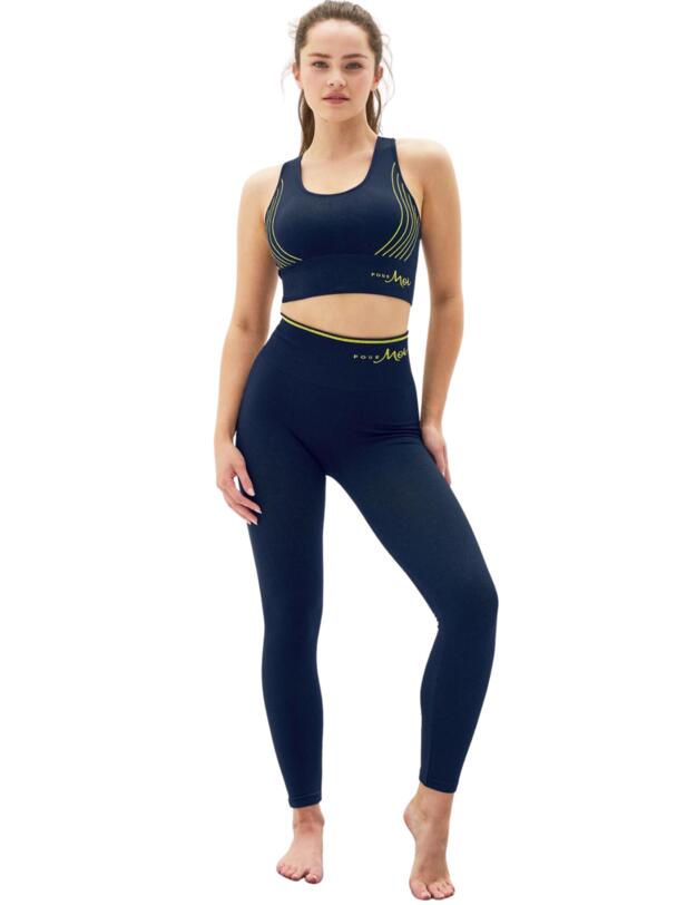 Energy Seamless Legging Navy/Yellow
