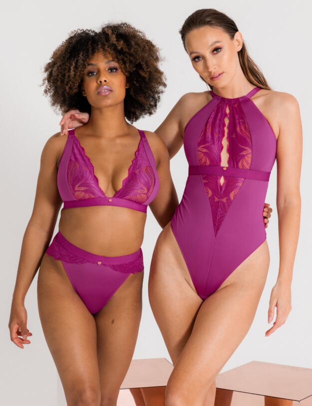 Scantilly by Curvy Kate Indulgence High Waist Brief Orchid/Latte