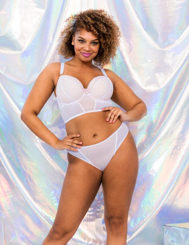 Curvy Kate Gin Fizz Longline Balcony Bra White/Blush