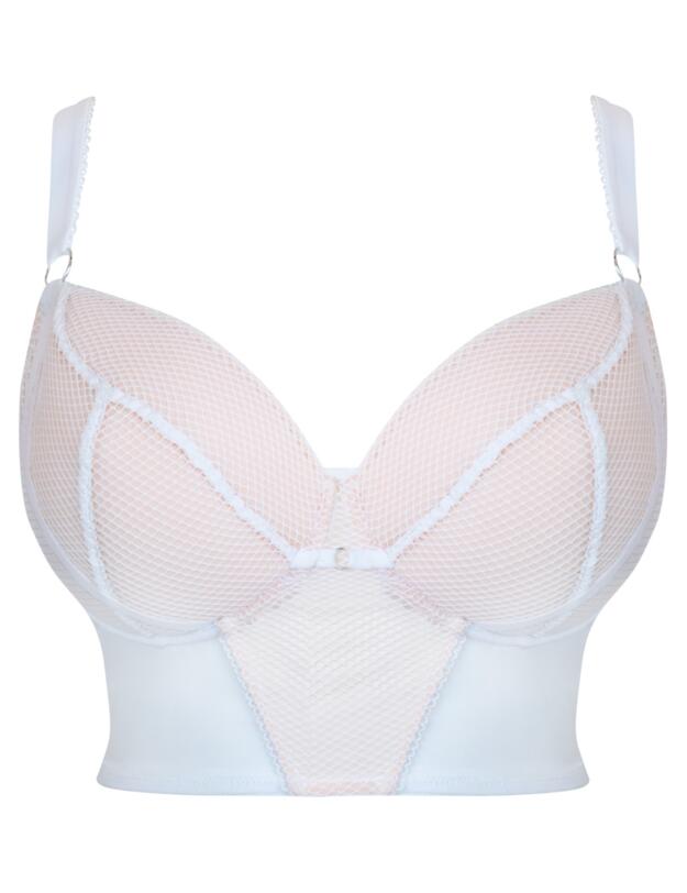 Curvy Kate Gin Fizz Longline Balcony Bra White/Blush