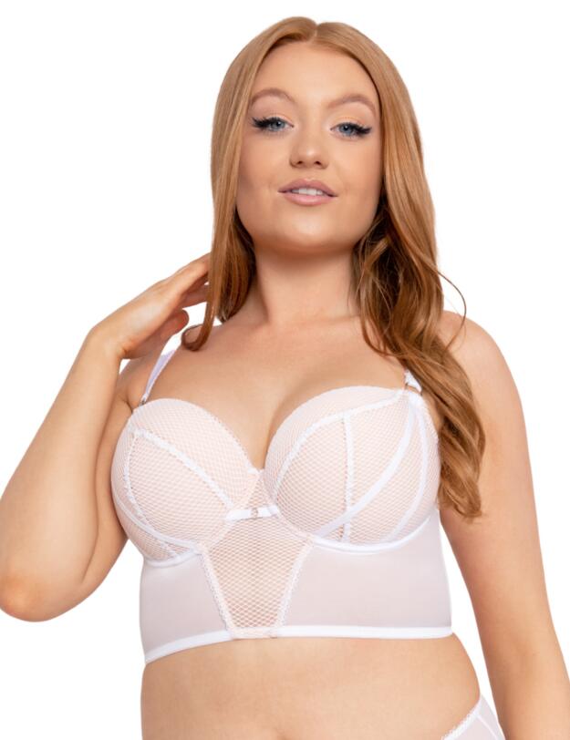 Curvy Kate Gin Fizz Longline Balcony Bra White/Blush
