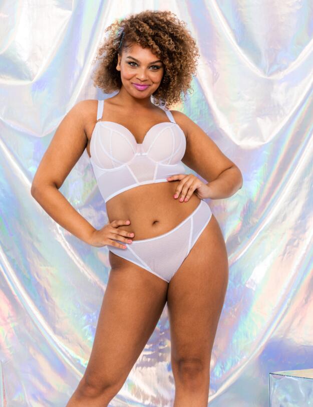 Curvy Kate Gin Fizz Brazilian Brief White/Blush
