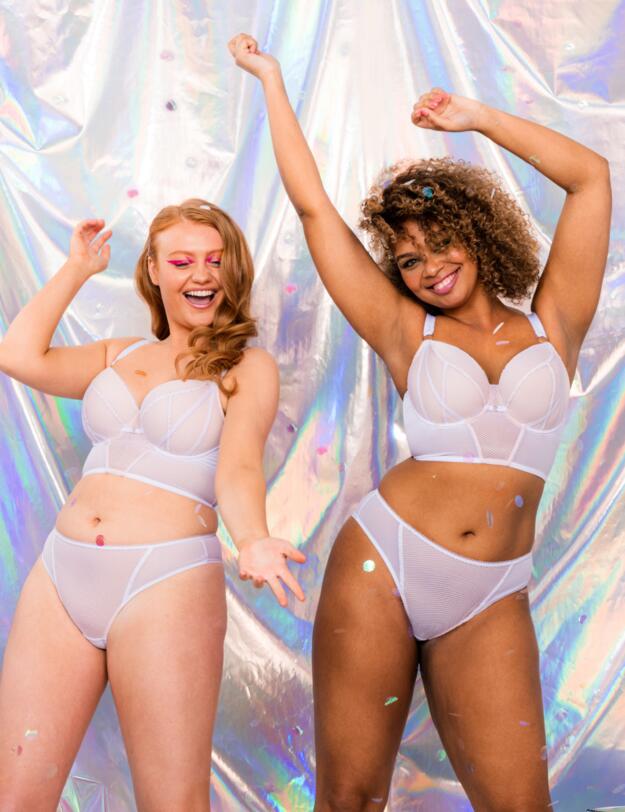 Curvy Kate Gin Fizz Brazilian Brief White/Blush