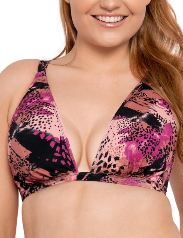 Curvy Kate Pool Party Non Wired Triangle Bikini Top Print Mix