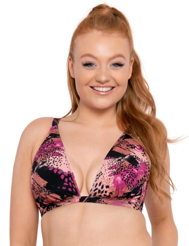Curvy Kate Pool Party Non Wired Triangle Bikini Top Print Mix