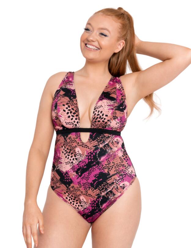 Curvy Kate Pool Party Reversible Non-wired Swimsuit Print Mix