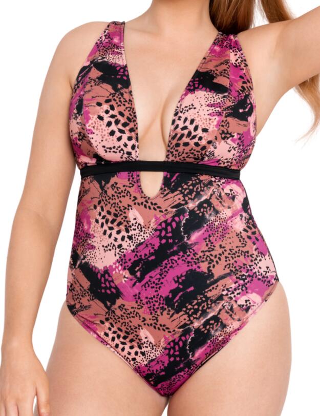 Curvy Kate Pool Party Reversible Non-wired Swimsuit Print Mix