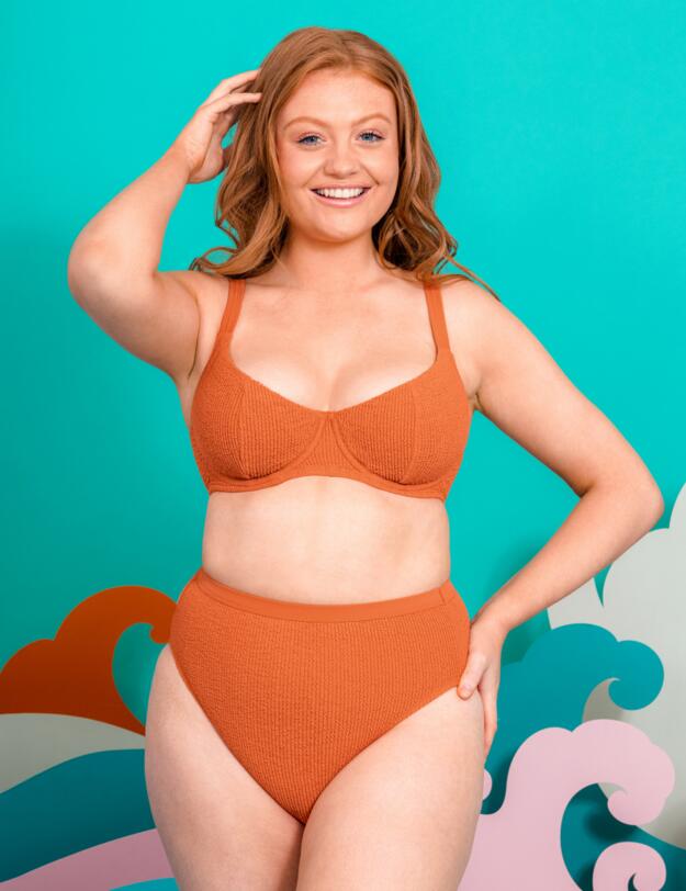 Curvy Kate Holiday Crush Balcony Bikini Top Rust