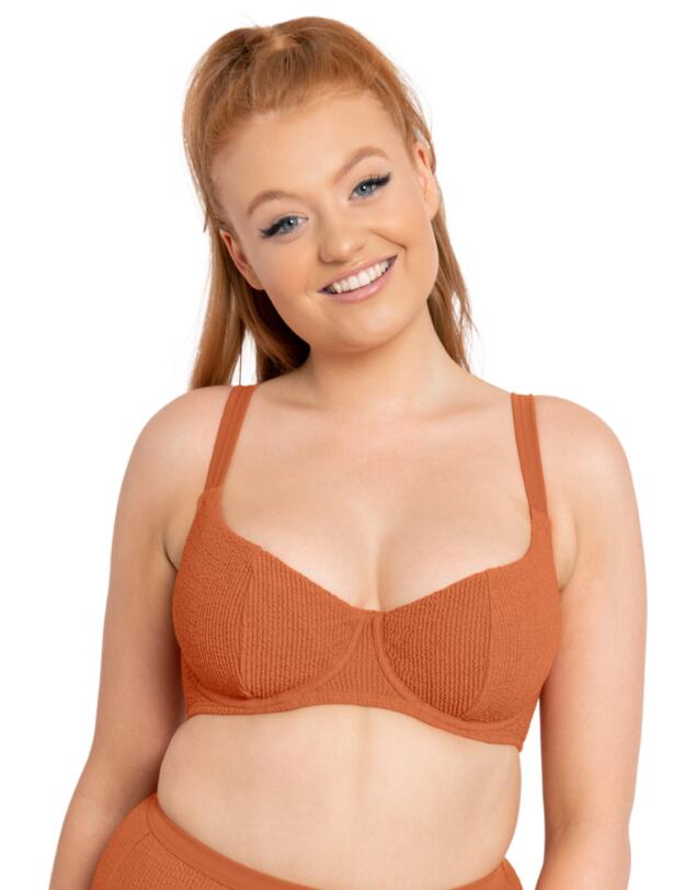 Curvy Kate Holiday Crush Balcony Bikini Top Rust