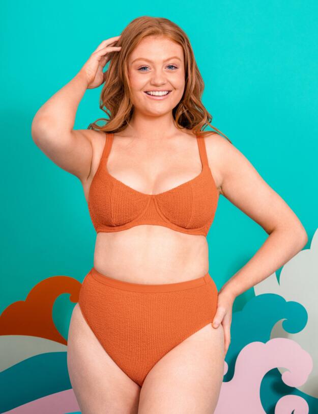 Curvy Kate Holiday Crush High Waist Bikini Brief Rust