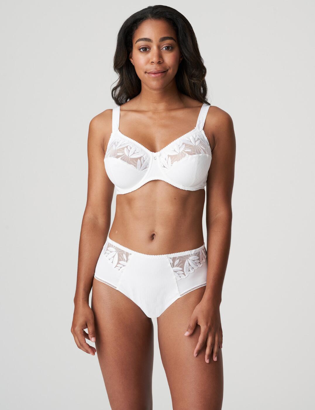 White embroidered full coverage lace underwire full cup bra | THALIA |  Empreinte Official Boutique