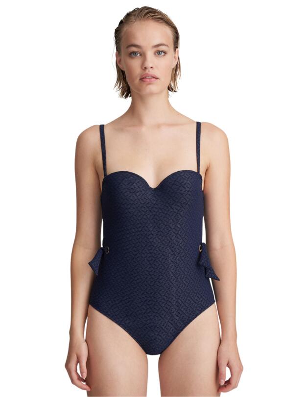 Marie Jo Valentina Strapless Padded Swimsuit Evening Blue
