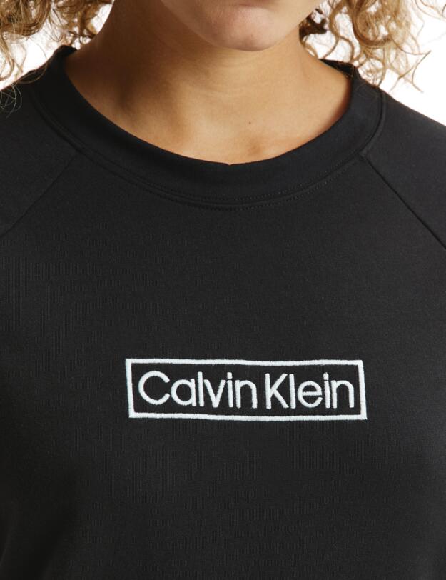 Calvin Klein Reimagined Heritage Loungewear Short Sleeve Nightshirt Black