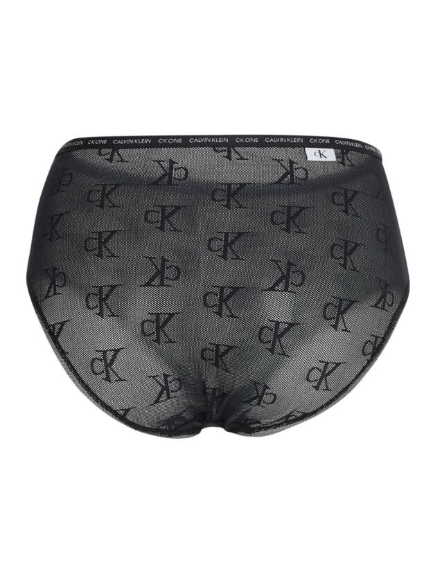 Calvin Klein CK One Logo Mesh High Waist Brief Black 