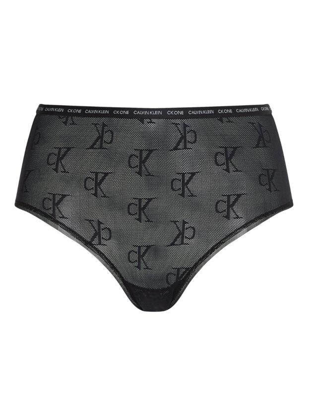Calvin Klein CK One Logo Mesh High Waist Brief Black 