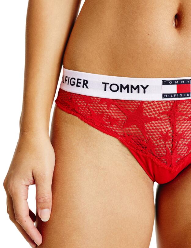 Tommy Hilfiger Tommy 85 Star Lace Bikini Primary Red